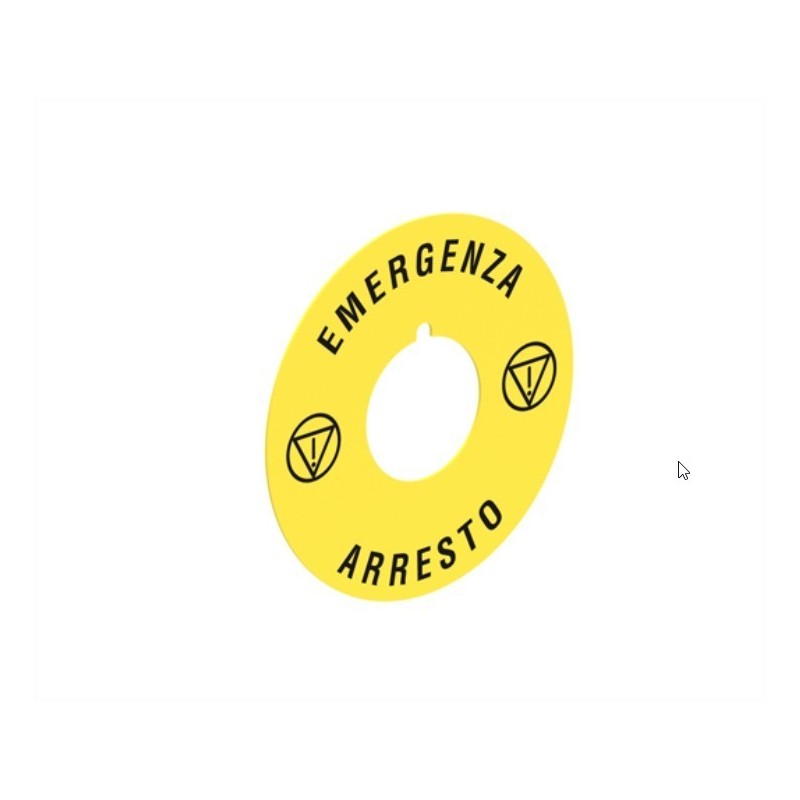 Disco in plastica per pulsante a fungo d.60 Lovato LPXAU114