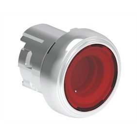 Pulsante metallico Luminoso rasato rosso Platinum Lovato LPSBL104