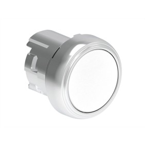 Pulsante rasato Bianco Foro 22 serie Platinum Lovato LPSB108