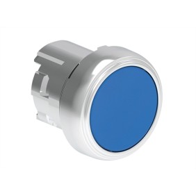 Pulsante rasato blu Foro 22 serie Platinum Lovato LPSB106