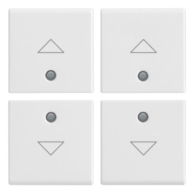 Quattro Mezzi Tasti 1M Freccia Bianco Vimar Plana R14841.3