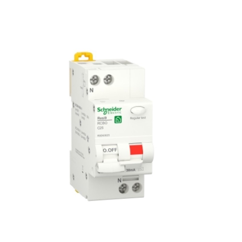 Magnetotermico Differenziale Resi9 1P+N 25A 4,5KA Curva C 30 mA AC Schneider R9D60625