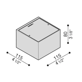 Plafoniera da Esterno 4W 3000K Luce Calda Trend110 IP66 Grigio Lombardo LL108001N