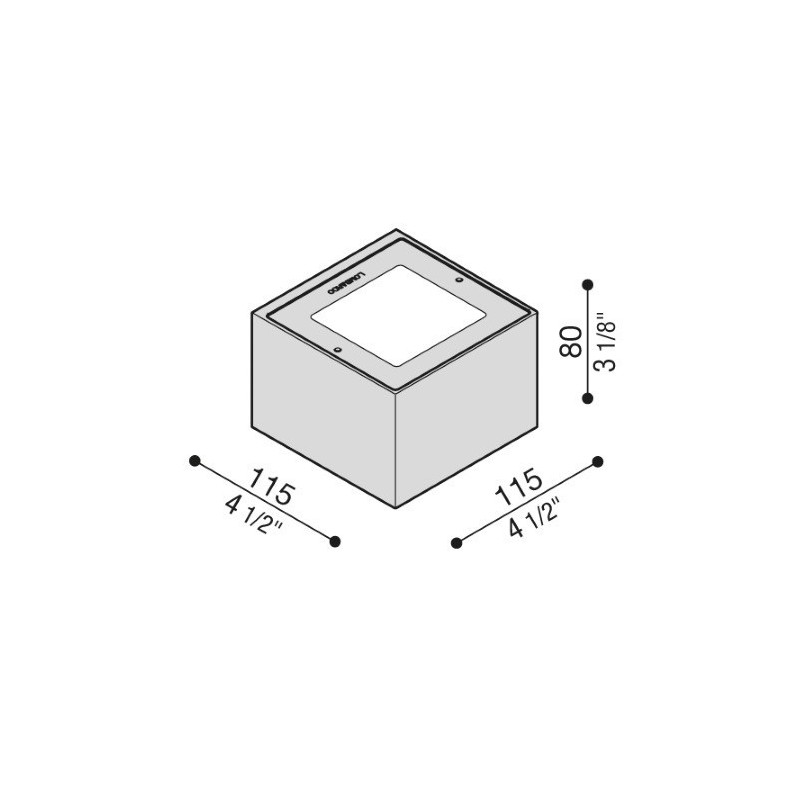 Plafoniera da Esterno 2 Led 752 Lumen 4000K Trend Up e Down IP66 Grigio Lombardo LL108011N
