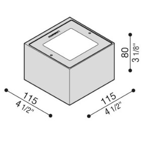 Plafoniera da Esterno 2 Led 752 Lumen 3000K Trend Up e Down IP66 Grigio Lombardo LL1080113