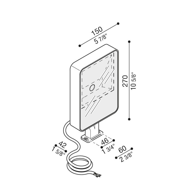 Proiettore 25W 4000K Asimmetrico Luce Naturale Antracite Tag 210 Lombardo LL115106N