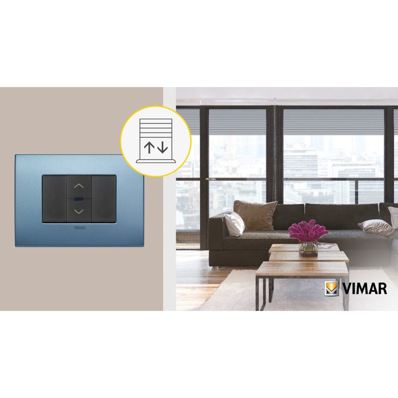 Commutatore Tapparelle Quid Grigio Vimar 19196