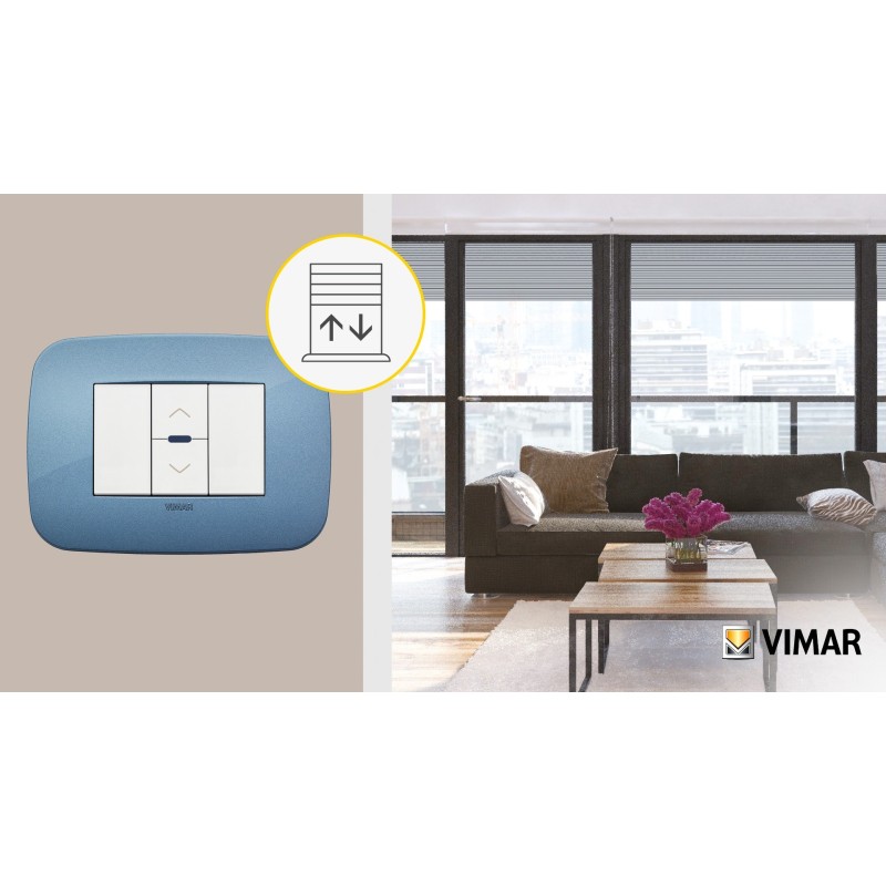 Commutatore Tapparelle Quid Grigio Arkè Vimar 19196.B
