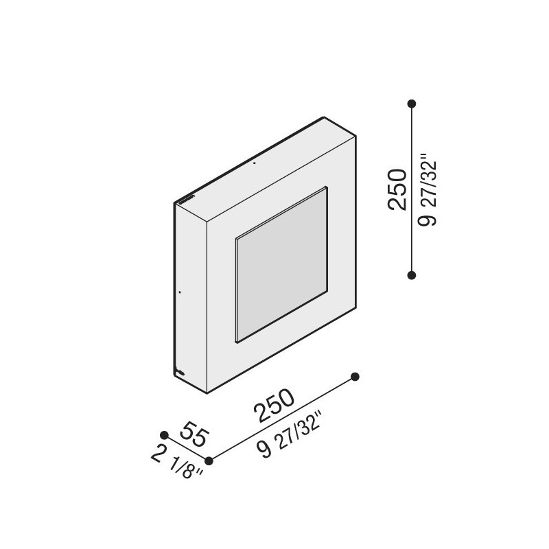Plafoniera Led 17W 4000K Bianca Art250 Mask Lombardo LL116101N