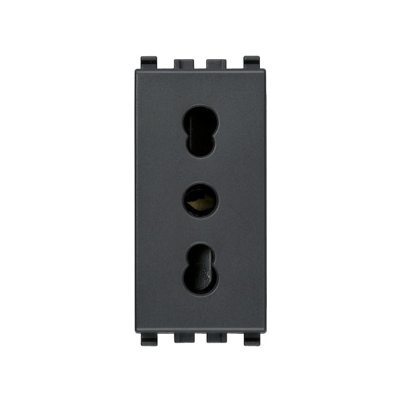 Presa Bivalente Vimar Eikon 2P+T 16A Grigia 20203