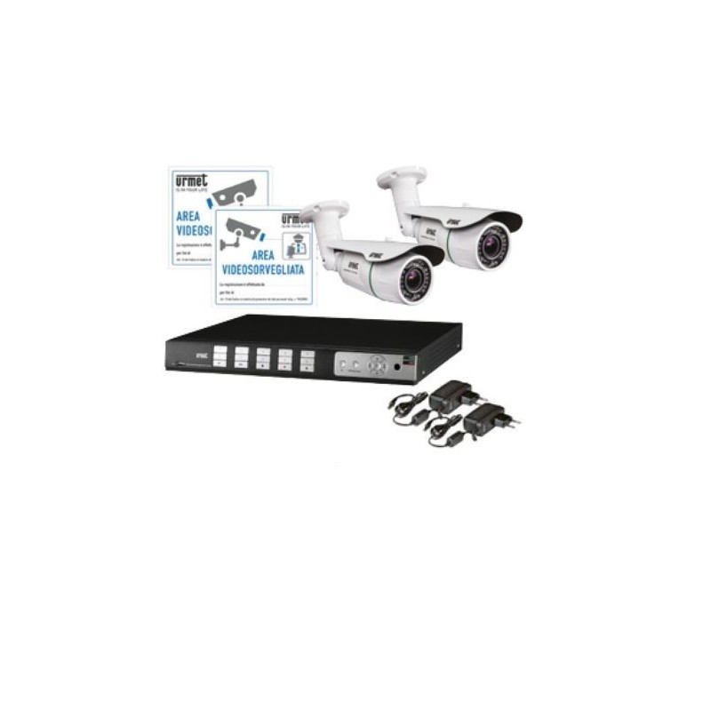 Kit videosorveglianza 2 Telecamere 1 DVR 8  Canali Urmet 1093/KN8