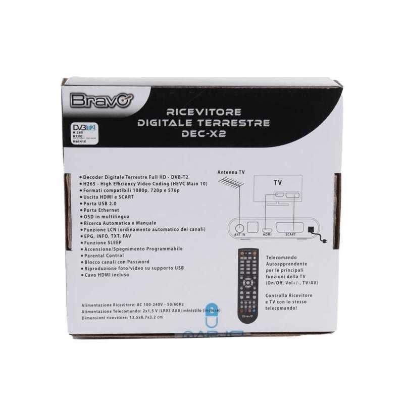 Decoder Digitale Terrestre , Full HD con porta Eternet  Bravo 92202464