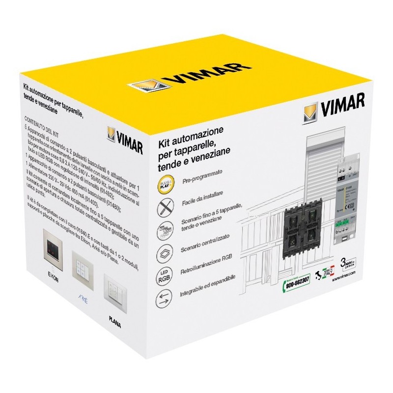 Kit domotico tapparelle preprogrammato Vimar 0K01482