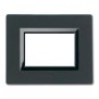 Placca Ave Sistema 44 "Vera 44" Legno 3 moduli Wenge 44PL3WG