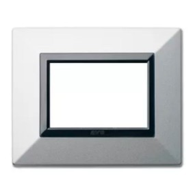 Placca Ave "Zama 44" Argento Opaco 3 moduli 44P93AO