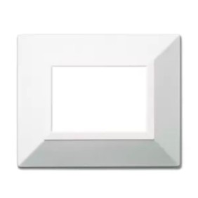Placca AVE "Zama 44" Bianco Lucido Micalizzato 3 moduli 44P93BMC
