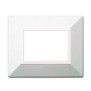 Placca AVE "Zama 44" Bianco Lucido Micalizzato 3 moduli 44P93BMC