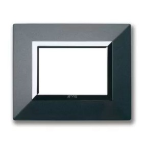 Placca AVE "Zama44" Grigio Scuro Metallizzato 3 moduli 44P93GSM