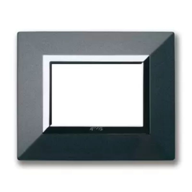 Placca AVE "Zama44" Grigio Scuro Metallizzato 3 moduli 44P93GSM