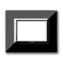 Placca AVE  "Zama 44"  Nero Assoluto 3 moduli 44P93NAL