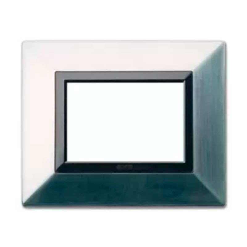 Placca serie"Zama 44"  3 moduli Nichel spazzolato AVE 44P93NCS