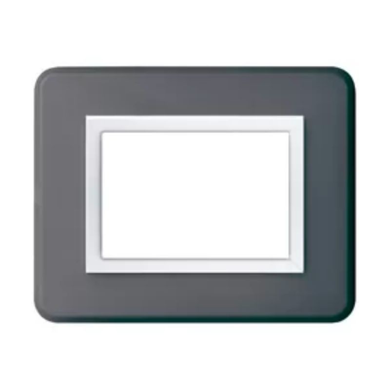 Placca AVE Personal Grigio scuro lucido 3 moduli 44P03GRL