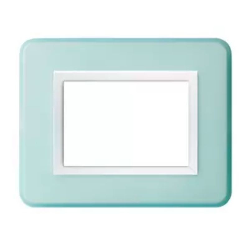 Placca Personal Azzurro brillante 3 moduli sistema 44 AVE 44P03AZB