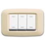Placca AVE Bianco Blanc (RAL 1013) 3 moduli Yes 45 45PY03BP