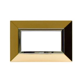 Placca Ave "Zama 44" Ottone Lucido 4 moduli 44P94OT