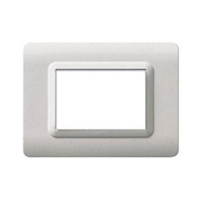 Placca AVE 44PY03M "Tecnopolimero Sistema 44" 3 moduli Marmo