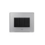 Placca AVE Grigio argentato Vera in vetro opaco 3 moduli 45PV3GO
