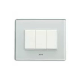 Placca AVE Verde acqua Vera in vetro 3 moduli 45PV3VL