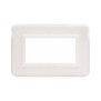 Placca AVE Personal Bianco lucido RAL 9010 4 moduli  44P04B