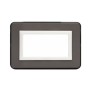 Placca AVE Personal Grigio scuro lucido  4 moduli 44P04GRL