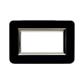 Placca AVE Personal Nero assoluto lucido 4 moduli 44P04NAL