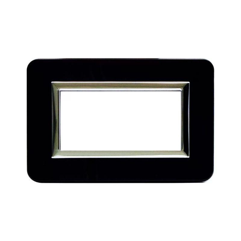 Placca AVE Personal Nero assoluto lucido 4 moduli 44P04NAL