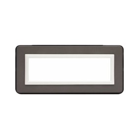 Placca AVE Personal Grigio scuro lucido 7 moduli 44P07GRL