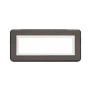 Placca AVE Personal Grigio scuro lucido 7 moduli 44P07GRL