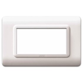 Placca AVE 44PY04B "Tecnopolimero Sistema 44" 4 moduli Bianco RAL 9010