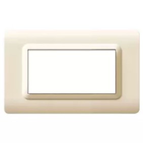 Placca AVE 44PY04SA "Tecnopolimero Sistema 44" 4 moduli Sabbia RAL 1013