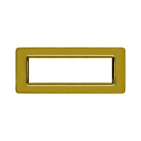 Placca Ave 44PY07OT - Tecnopolimero 44 - 7 moduli Ottone lucido