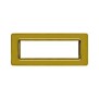 Placca Ave 44PY07OT - Tecnopolimero 44 - 7 moduli Ottone lucido