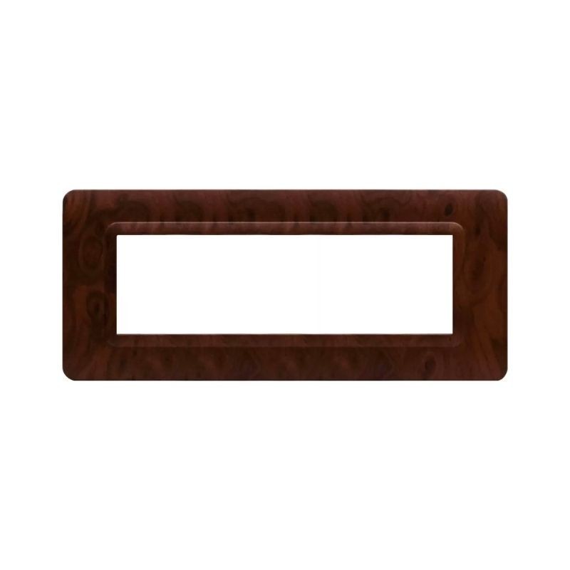 Placca AVE 44PY07RD "Tecnopolimero Sistema 44" 7 moduli  Radicata opaca