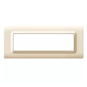 Placca AVE 44PY07SA "Tecnopolimero Sistema 44" 7 moduli Sabbia RAL 1013