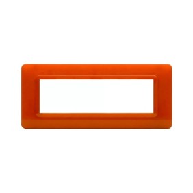 Placca AVE 44PY07AP "Tecnopolimero Sistema 44"  7 moduli Arancione opalino