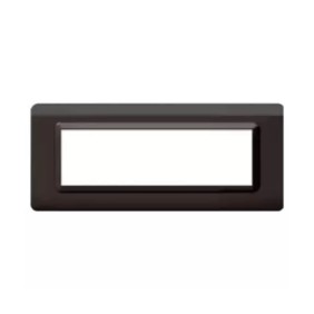 Placca AVE 44PY07GSL "Tecnopolimero Sistema 44" 7 moduli Grigio scuro lucido