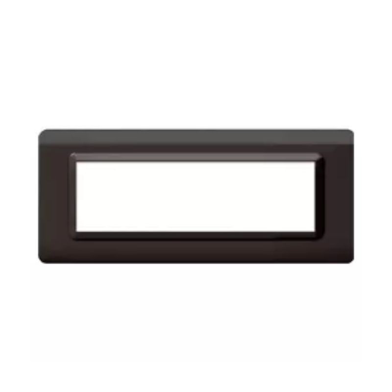 Placca AVE 44PY07GSL "Tecnopolimero Sistema 44" 7 moduli Grigio scuro lucido