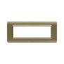 Placca AVE 44PY07CHO "Tecnopolimero Sistema 44" 7 moduli  Champagne opaco