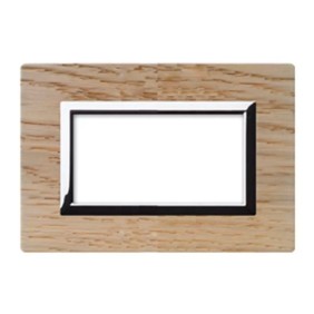 Placca Ave Sistema 44 "Vera 44" Legno 4 moduli Rovere sbiancato 44PL4RS