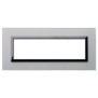 Placca Ave Sistema 44 "Vera 44" Vetro 7 moduli Grigio argentato 44PV7GO